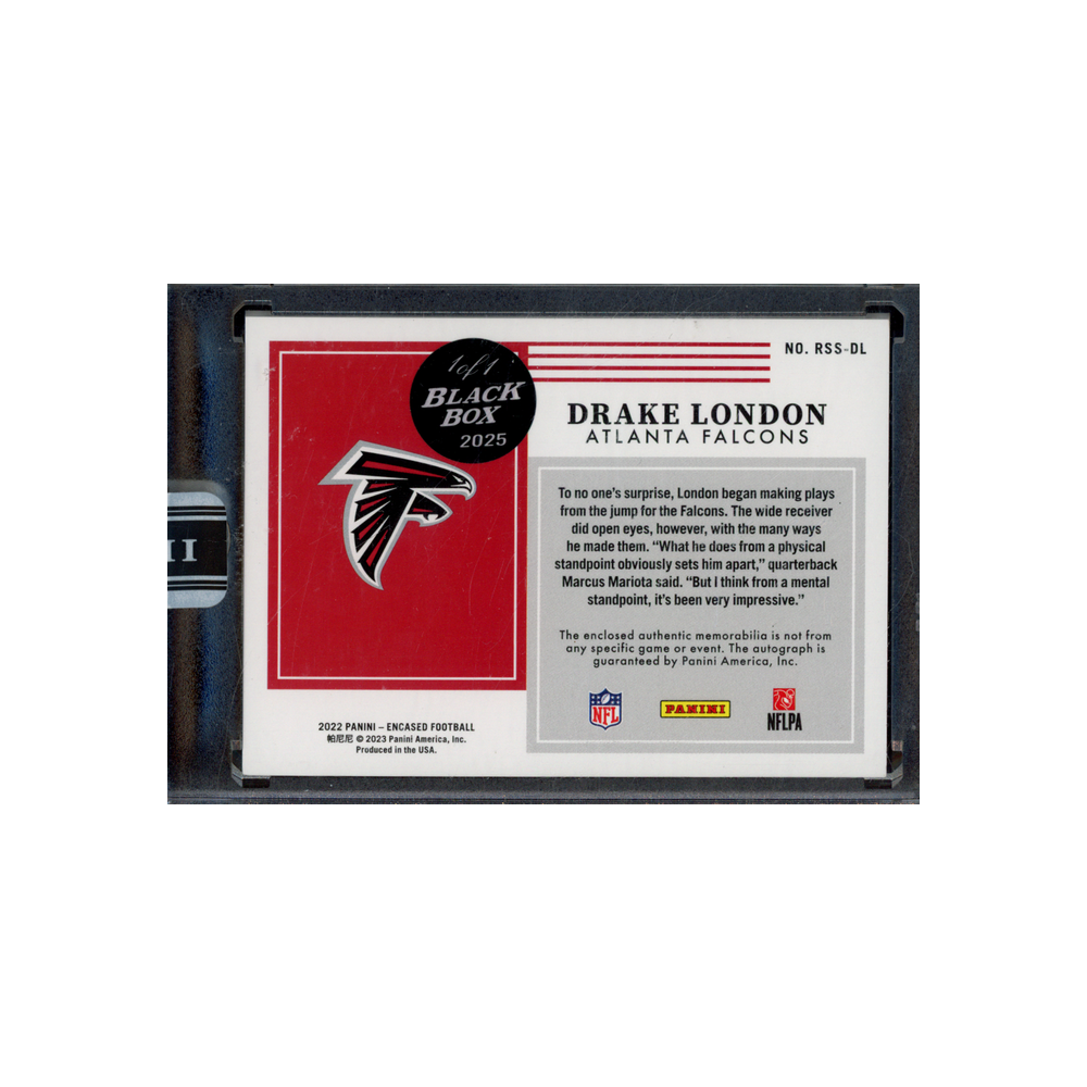 Drake London 2022 Panini Encased Football RPA Black Box 1/1