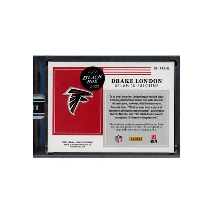 Drake London 2022 Panini Encased Football RPA Black Box 1/1