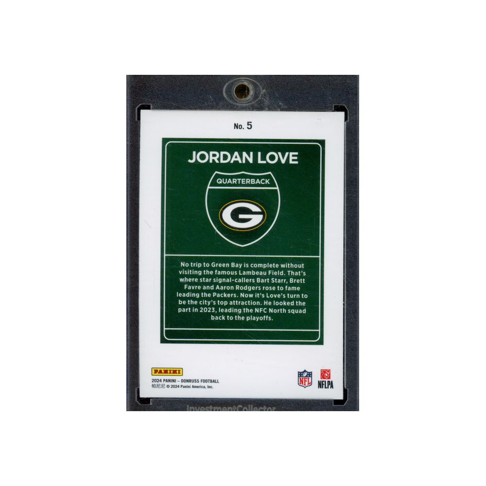 Jordan Love 2024 Panini Donruss Football Downtown