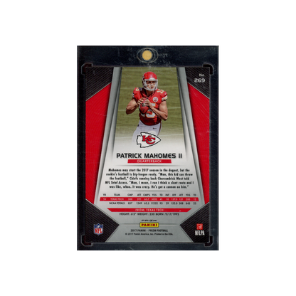 Patrick Mahomes 2017 Panini Prizm Football Silver Prizm Rookie
