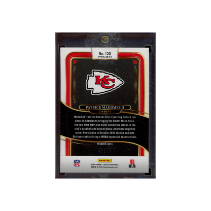 Patrick Mahomes 2024 Panini Select Football Blue Disco /25