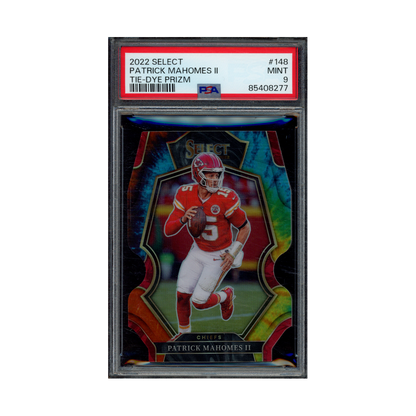 Patrick Mahomes 2022 Panini Select Football Tie-Dye Die-Cut /25 PSA 9