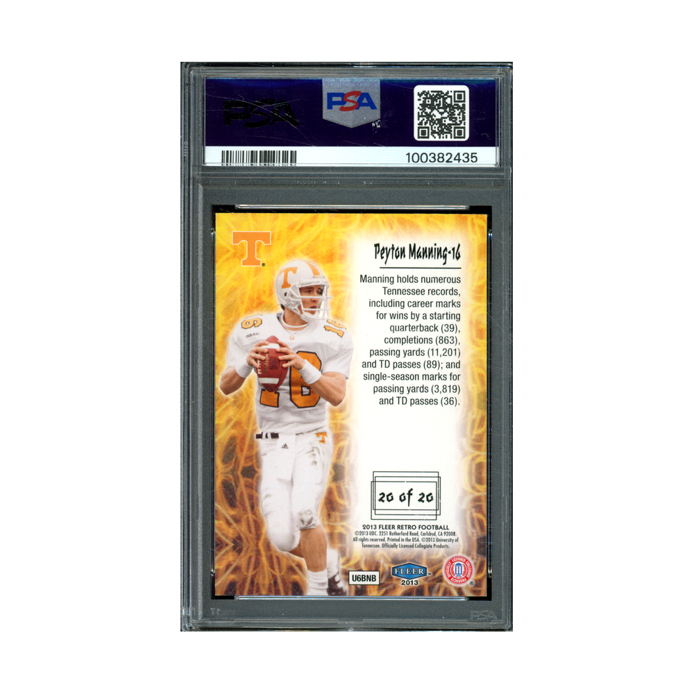 Payton Manning 2013 Fleer Retro Electrifying PSA 10