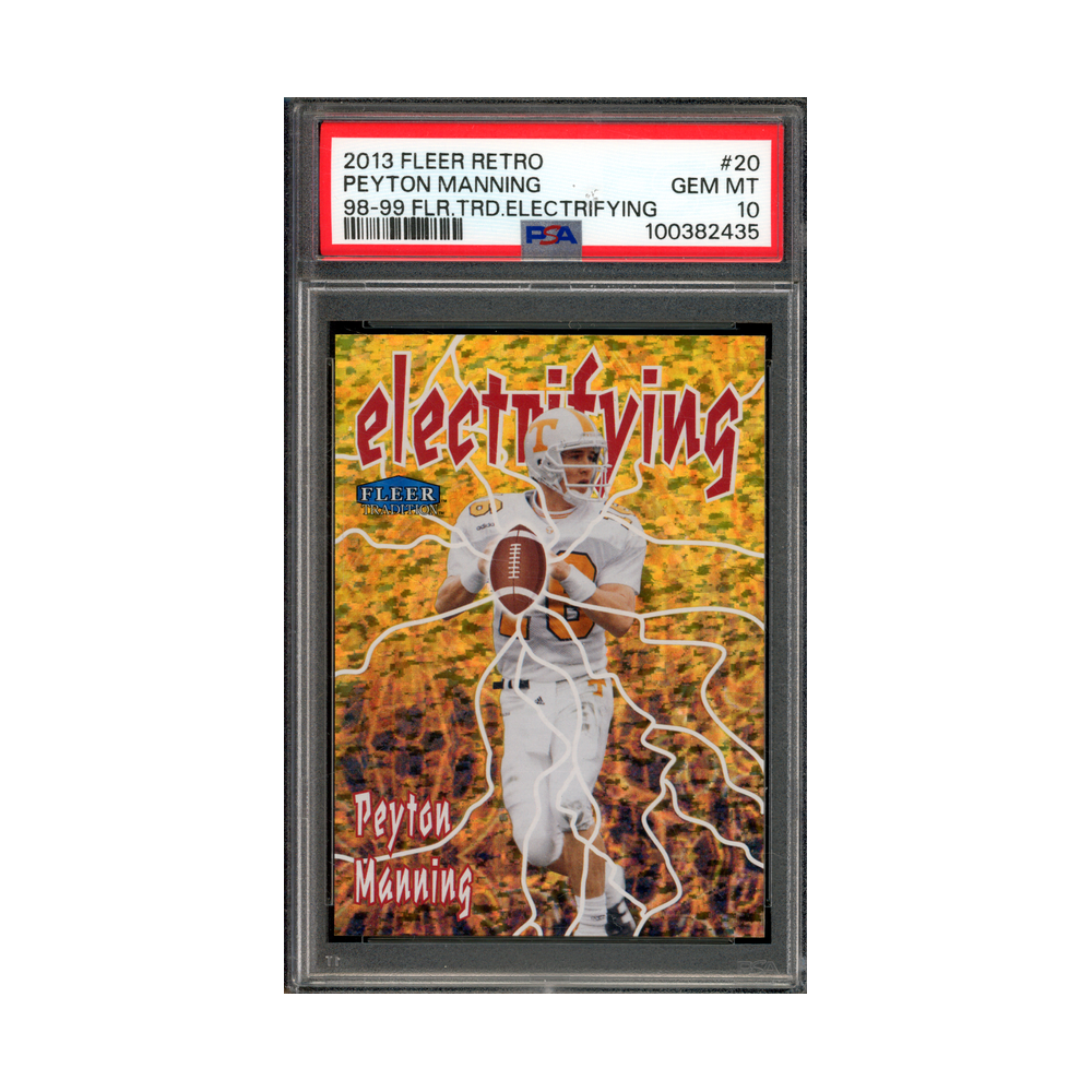 Payton Manning 2013 Fleer Retro Electrifying PSA 10