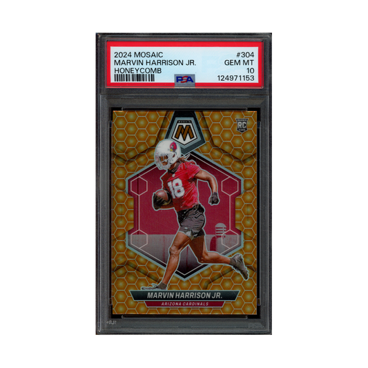 Marvin Harrison 2023 Panini Mosaic Football Honeycomb Rookie PSA 10