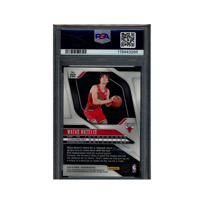 Matas Buzelis 2024 Panini Prizm Basketball Rookie PSA 8
