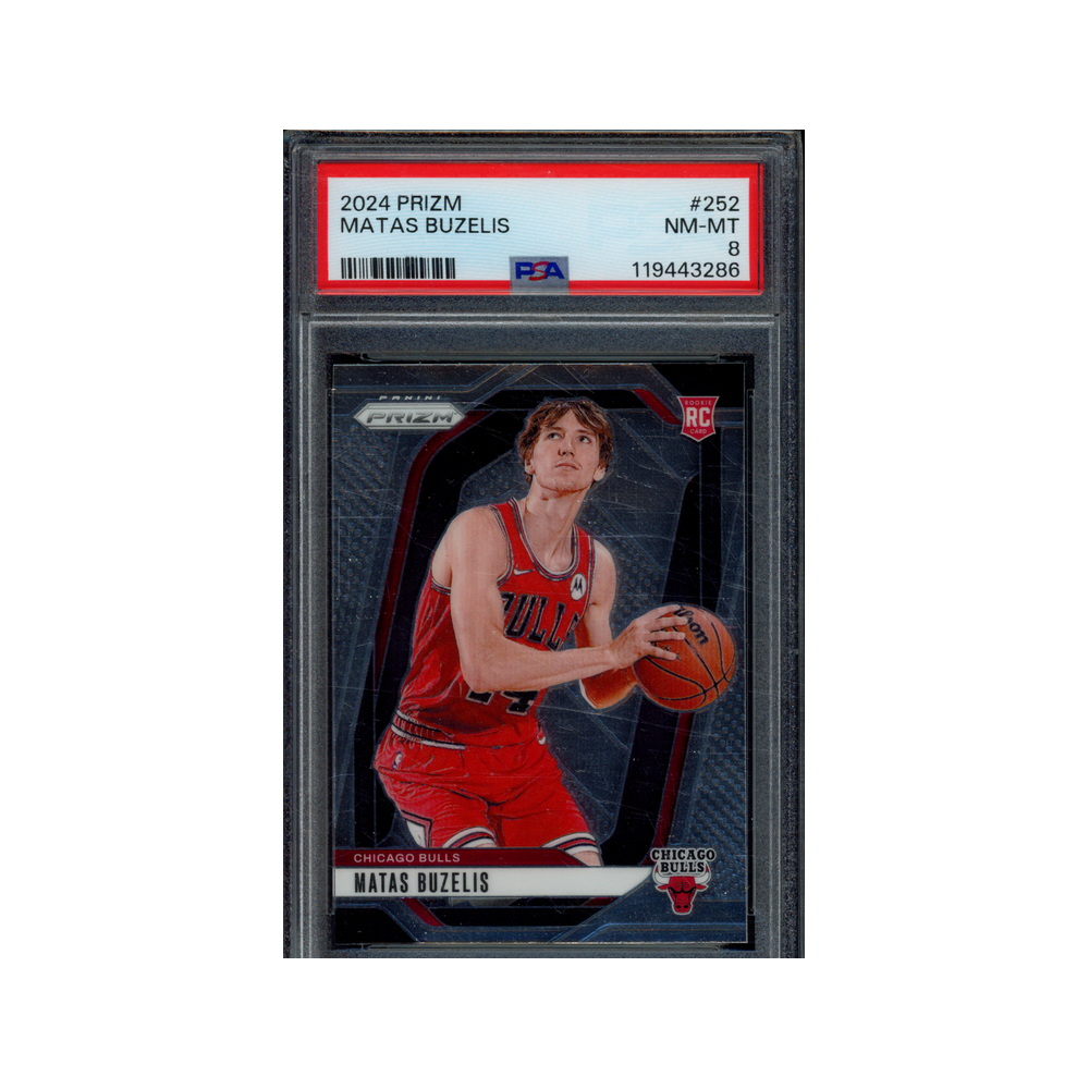 Matas Buzelis 2024 Panini Prizm Basketball Rookie PSA 8
