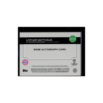 Lothar Matthäus 2025 Topps Chrome Auto Red /8