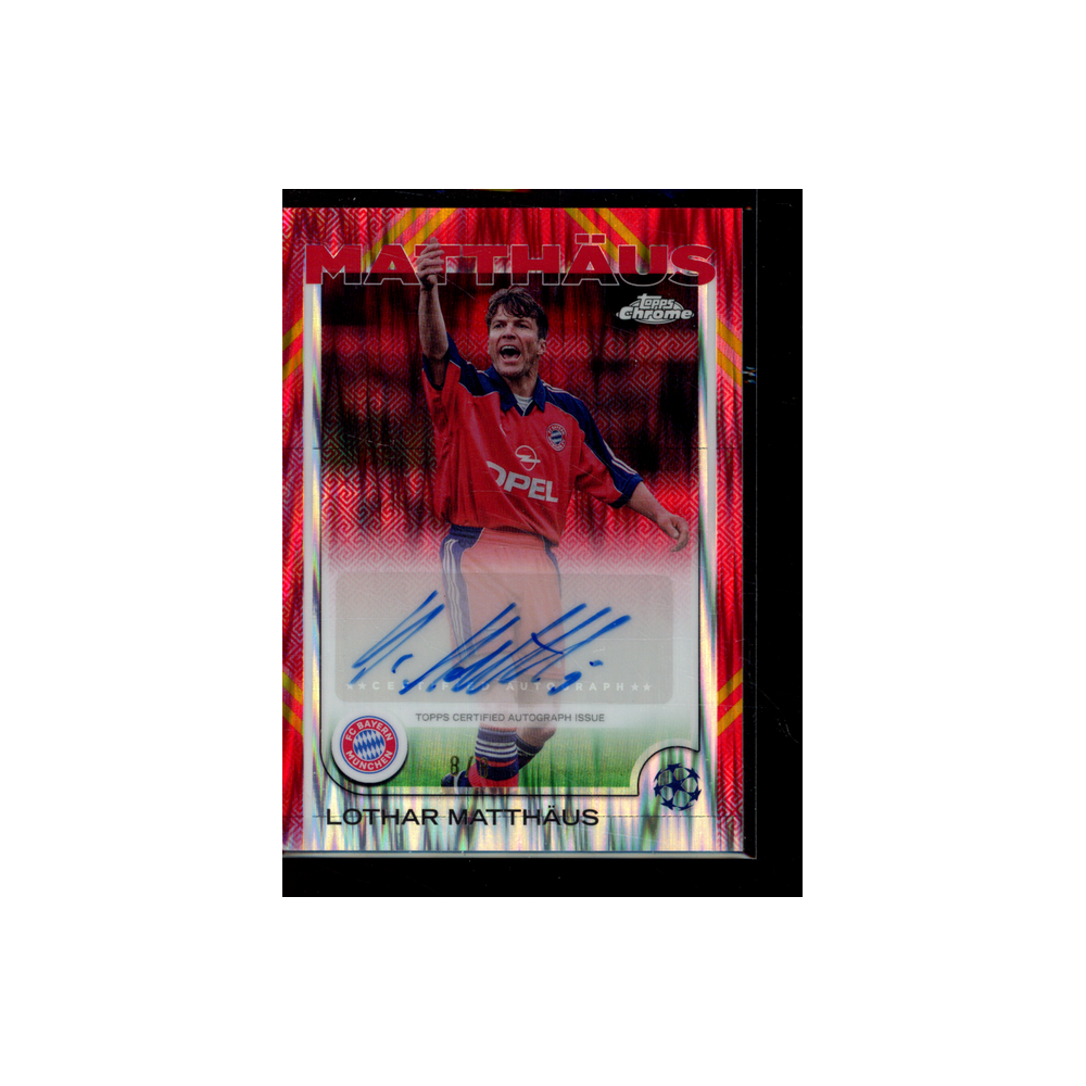 Lothar Matthäus 2025 Topps Chrome Auto Red /8