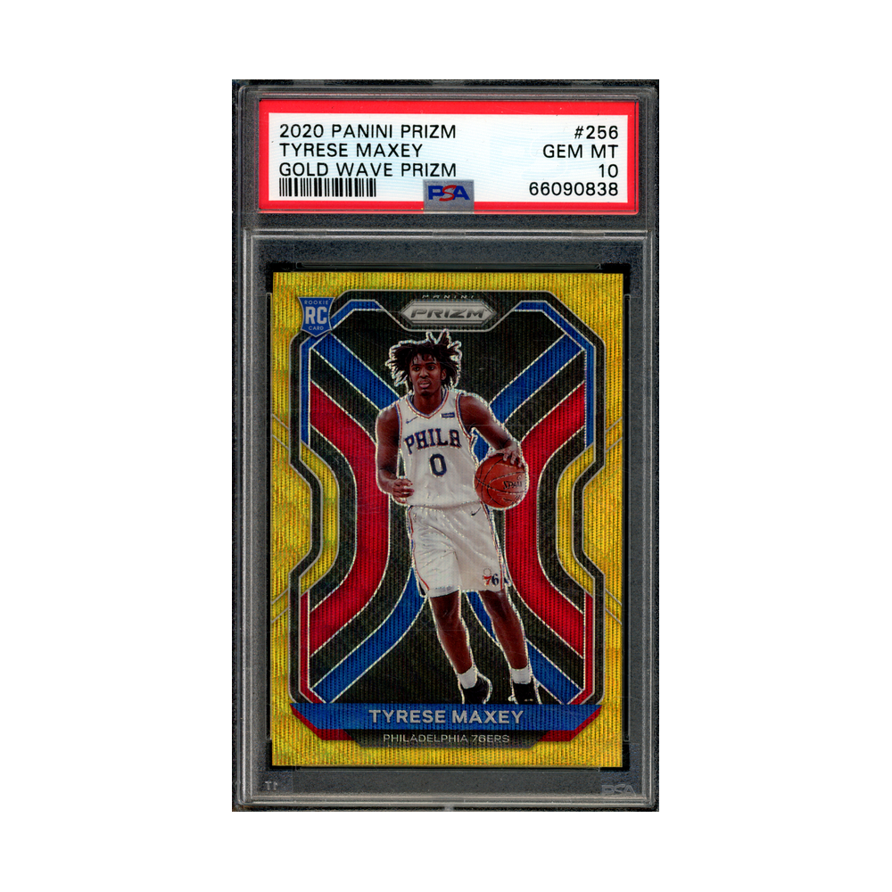 Tyrese Maxey 2020 Panini Prizm Basketball Gold Wave Prizm Rookie PSA 10