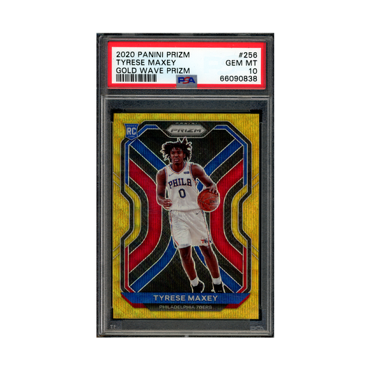 Tyrese Maxey 2020 Panini Prizm Basketball Gold Wave Prizm Rookie PSA 10