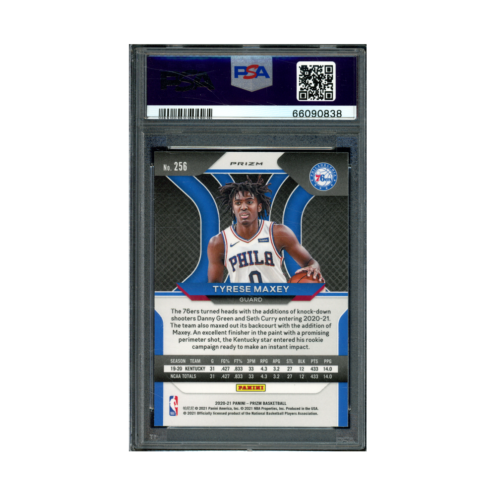 Tyrese Maxey 2020 Panini Prizm Basketball Gold Wave Prizm Rookie PSA 10