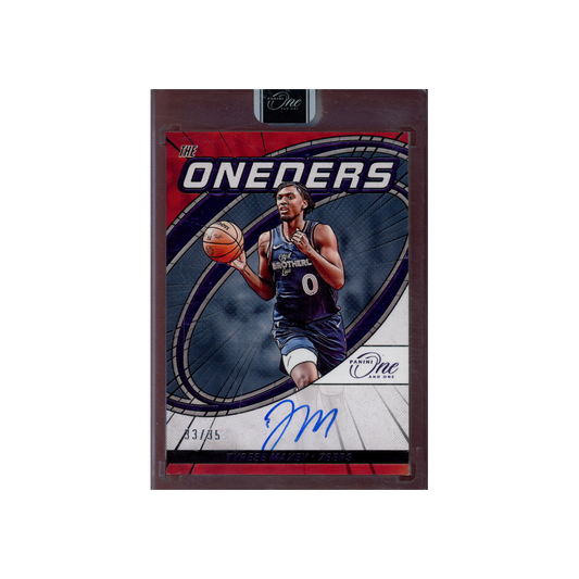 Tyrese Maxey 2023-24 Panini One and One Basketball The Oneders Auto Purple /35