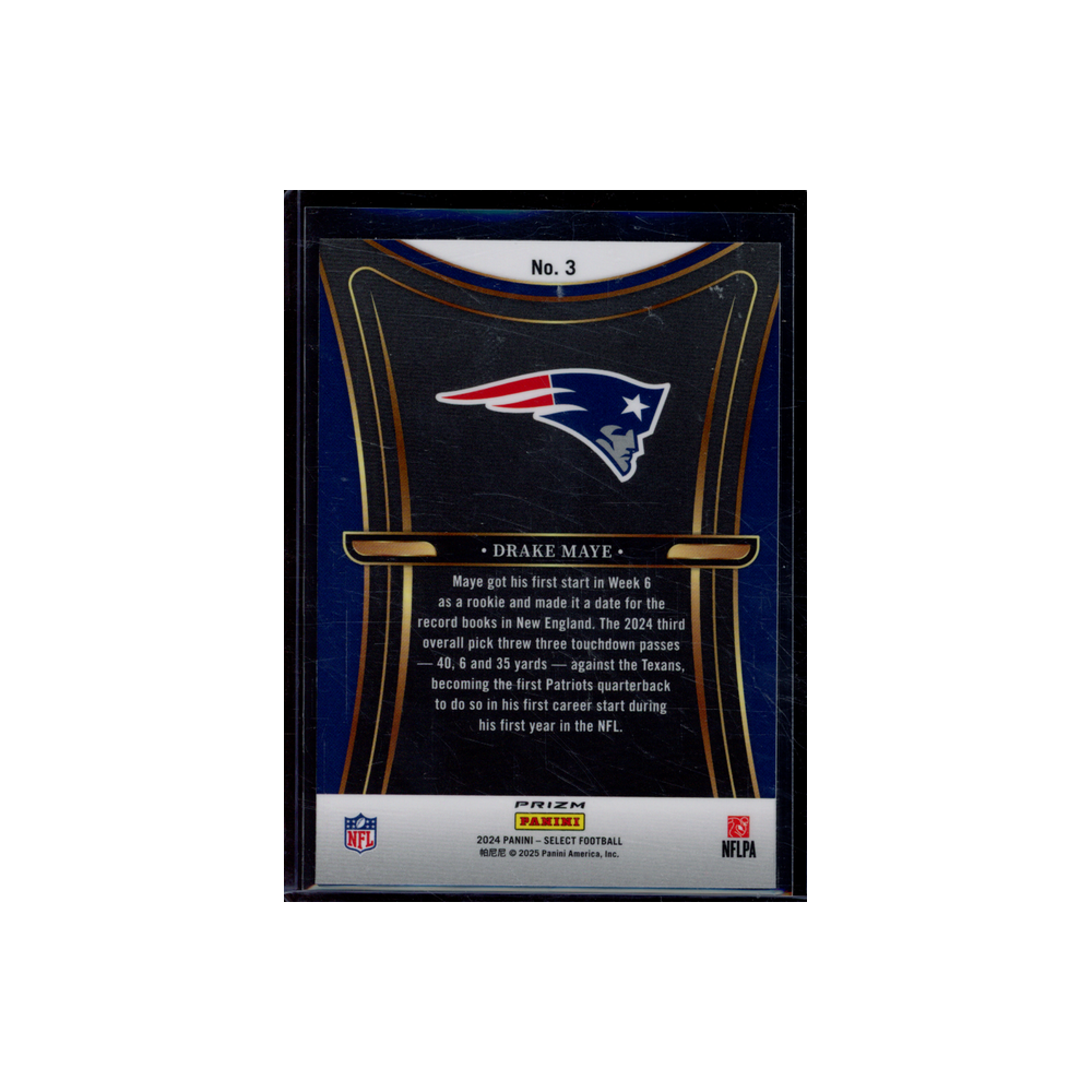 Drake Maye 2024 Panini Select Football Phenomenon Silver Rookie