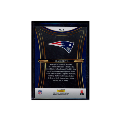Drake Maye 2024 Panini Select Football Phenomenon Silver Rookie