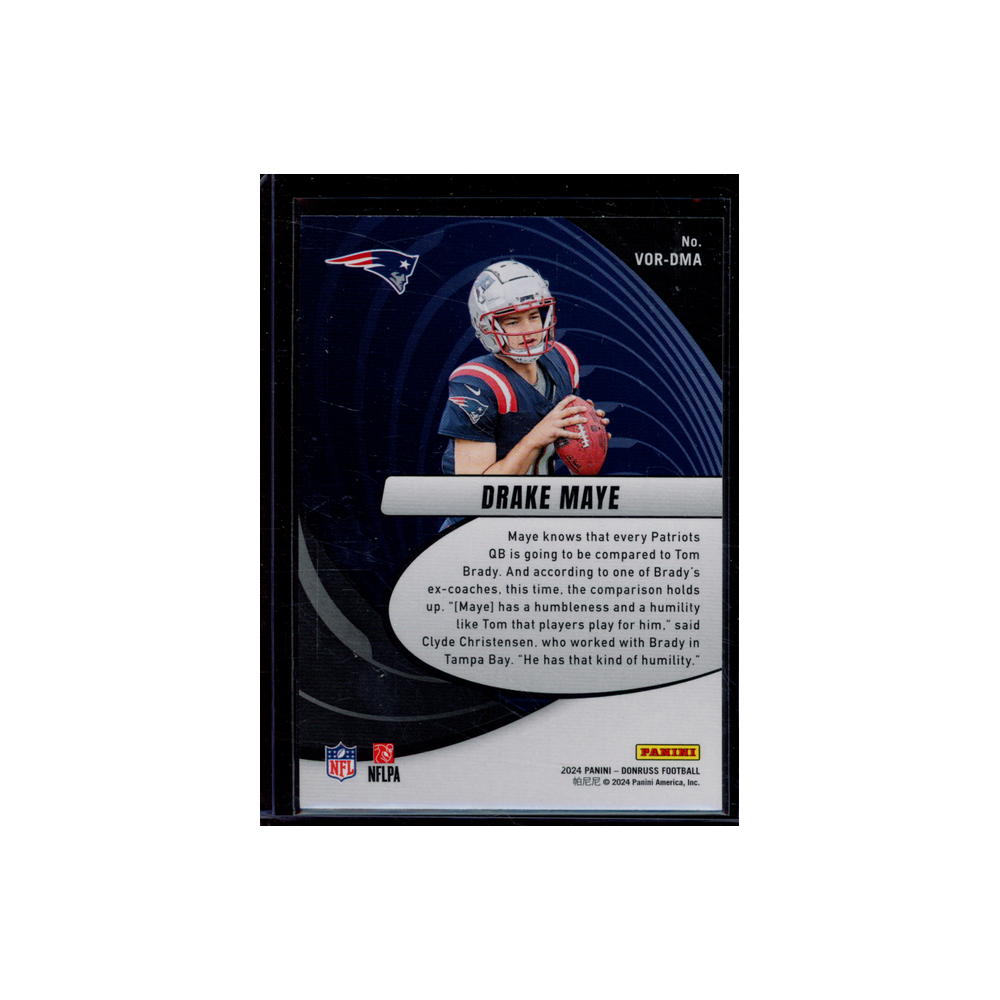 Drake Maye 2024 Panini Donruss Football Vortex Rookie