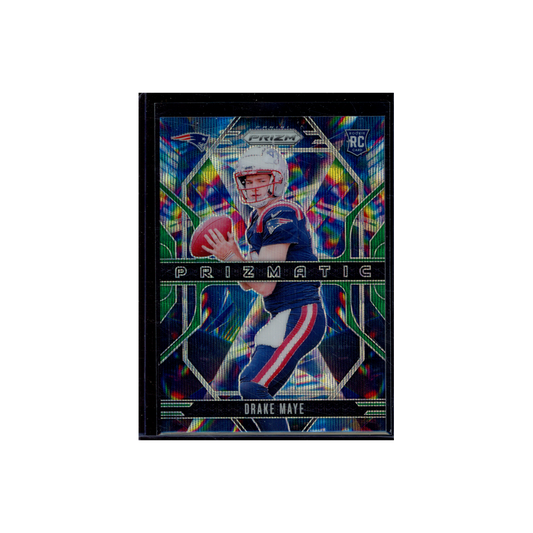 Drake Maye 2024 Panini Prizm Football Prizmatic Green Wave Prizm Rookie