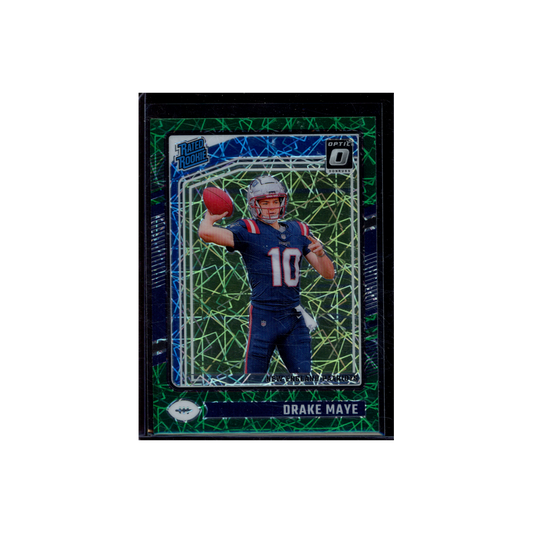 Drake Maye 2024 Panini Donruss Optic Football Rated Rookie Green Velocity