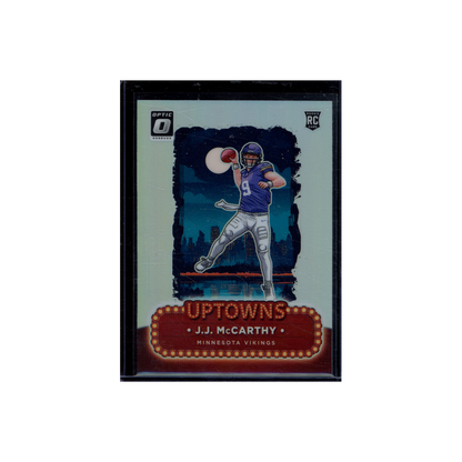 JJ McCarthy 2024 Panini Donruss Optic Football Rookie Uptowns
