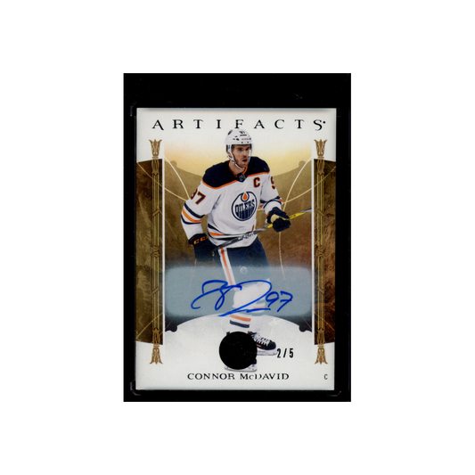 Connor McDavid 2022-23 Upper Deck Artifacts Hockey Auto /5