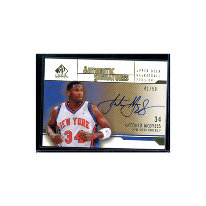 Antonio McDyess 2004 Upper Deck Authentic Signatures Auto Gold /50