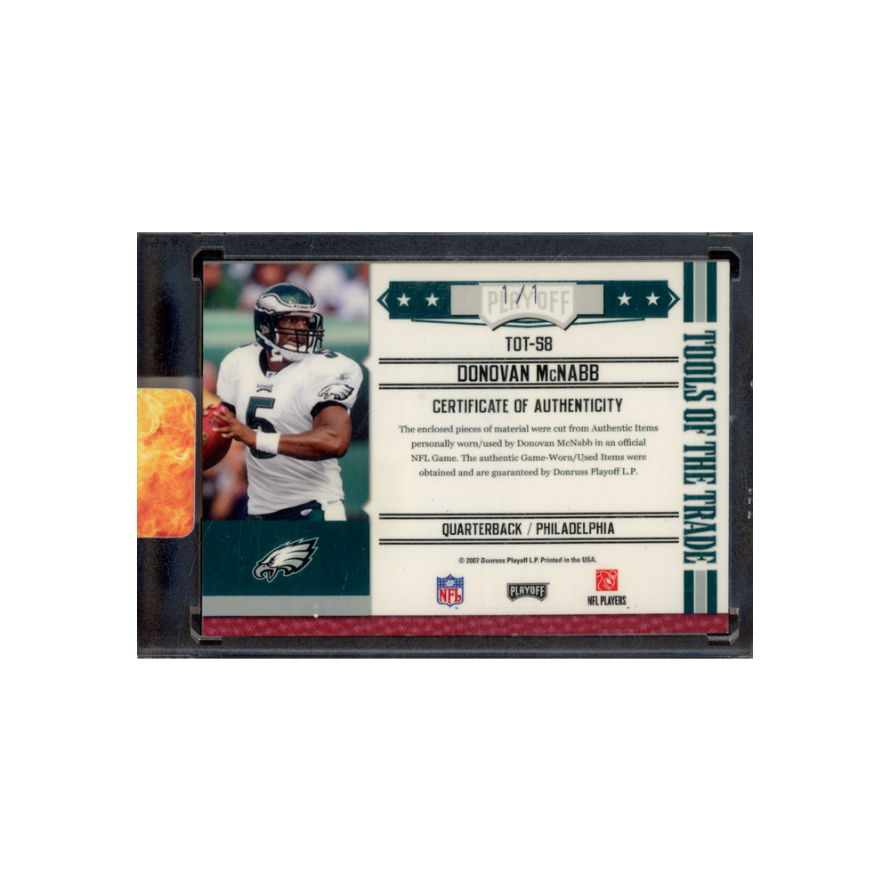 Donovan McNabb 2007 Donruss Football Tools of the Trade Patch 1/1
