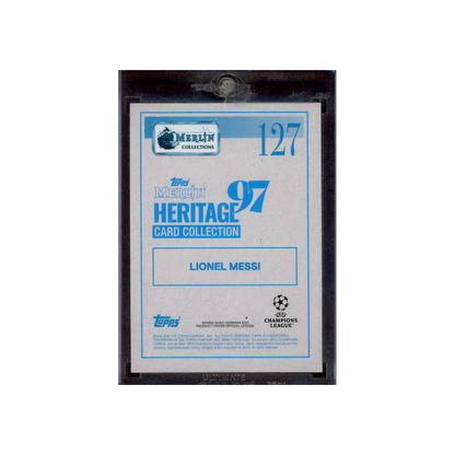 Lionel Messi 2022 Topps Merlin Heritage Action Auto Red Ice /10