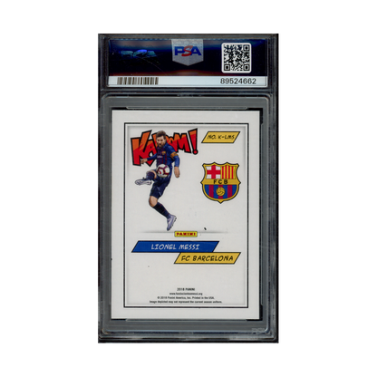 Messi 2018 Panini Kaboom PSA 8