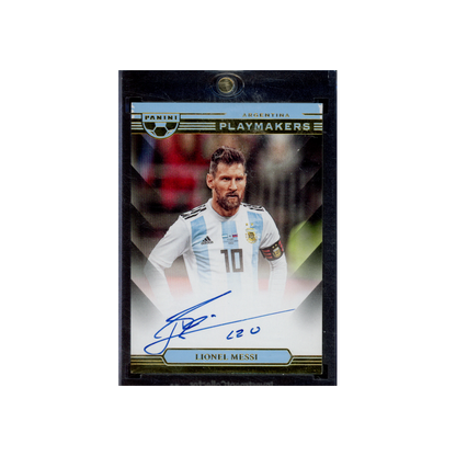 Lionel Messi 2019 Panini Soccer Playmakers Auto