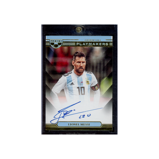 Lionel Messi 2019 Panini Soccer Playmakers Auto