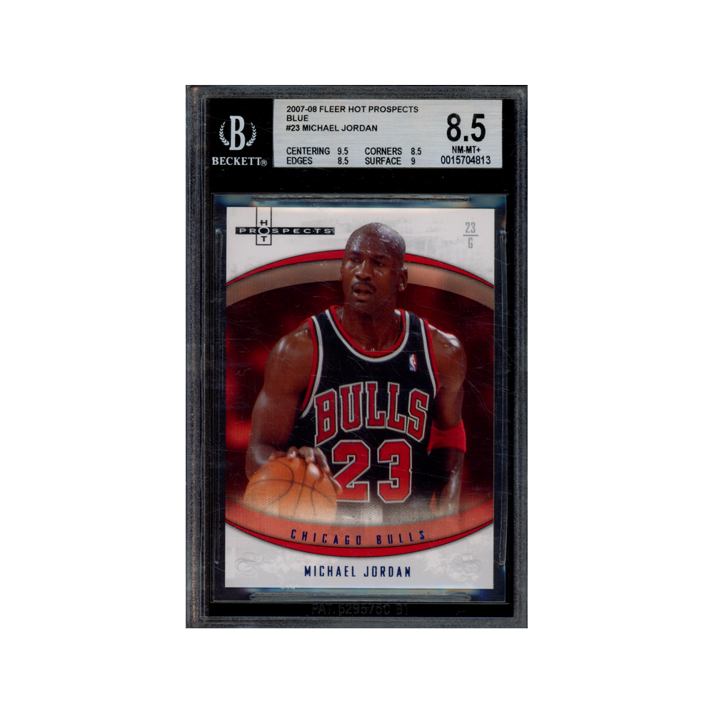 Michael Jordan 2007-08 Fleer Hot Prospects Blue /10 BGS 8.5