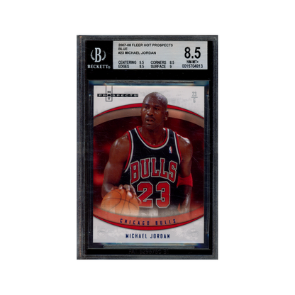 Michael Jordan 2007-08 Fleer Hot Prospects Blue /10 BGS 8.5