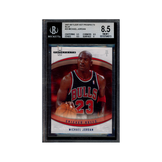 Michael Jordan 2007-08 Fleer Hot Prospects Blue /10 BGS 8.5