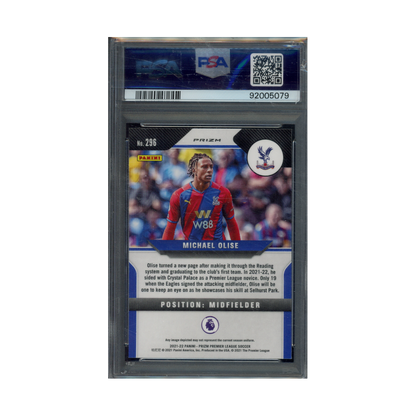 Michael Olise 2021 Panini Prizm PL Soccer Silver Prizm Rookie PSA 10