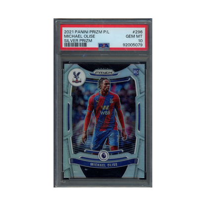 Michael Olise 2021 Panini Prizm PL Soccer Silver Prizm Rookie PSA 10