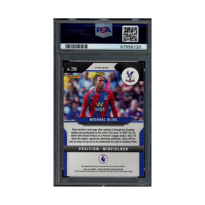 Michael Olise 2021 Panini Prizm PL Soccer Silver Prizm Rookie PSA 9