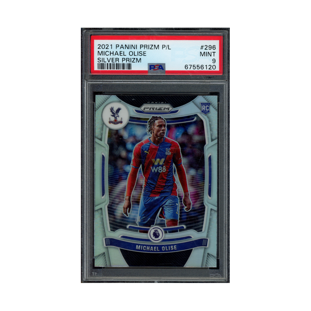 Michael Olise 2021 Panini Prizm PL Soccer Silver Prizm Rookie PSA 9