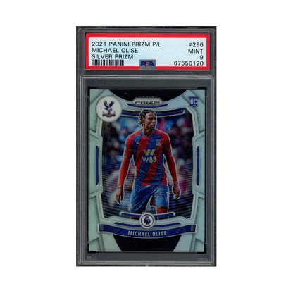 Michael Olise 2021 Panini Prizm PL Soccer Silver Prizm Rookie PSA 9