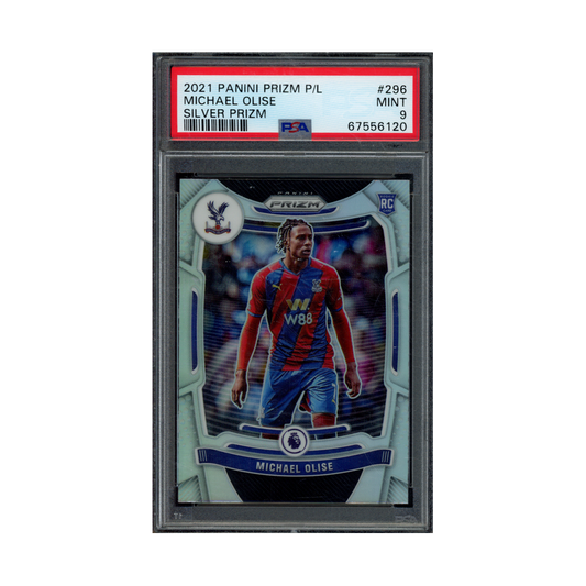Michael Olise 2021 Panini Prizm PL Soccer Silver Prizm Rookie PSA 9