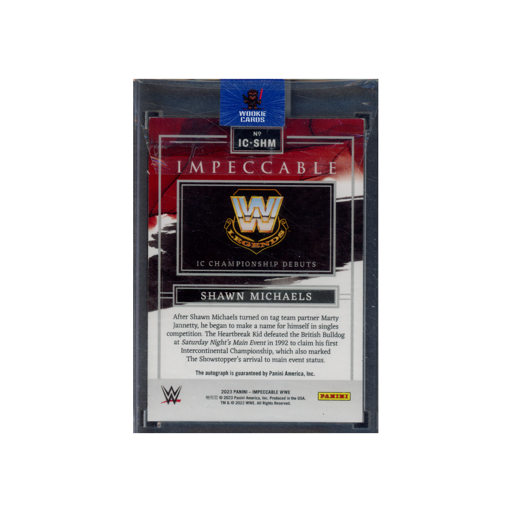 Shawn Michaels 2023 Panini Impeccable WWE Intercontinental Auto /92