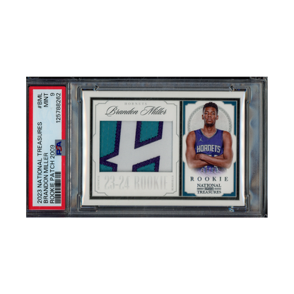 Brandon Miller 2023 Panini National Treasures Basketball Rookie Patch 2009 /99 PSA 9