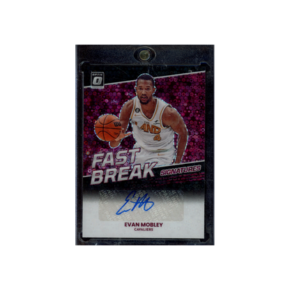 Evan Mobley 2022-23 Panini Donruss Optic Basketball Fast Break Auto Black 1/1