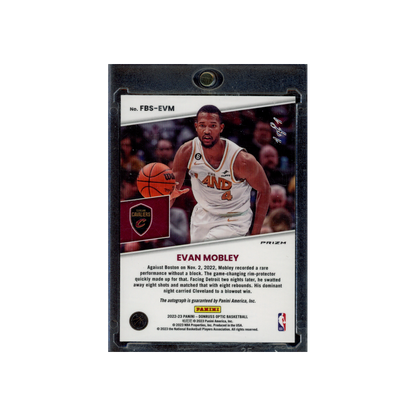 Evan Mobley 2022-23 Panini Donruss Optic Basketball Fast Break Auto Black 1/1