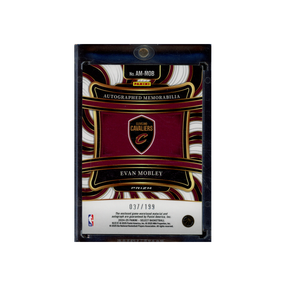 Evan Mobley 2024-25 Panini Select Basketball Patch Auto Silver /199