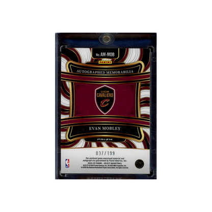 Evan Mobley 2024-25 Panini Select Basketball Patch Auto Silver /199