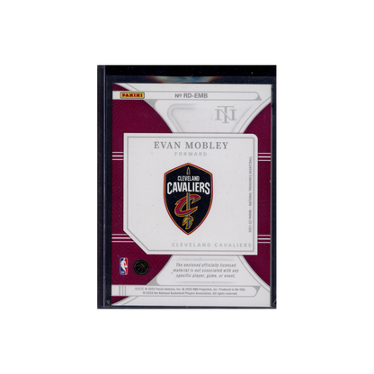 Evan Mobley 2021-22 Panini National Treasures Basketball Rookie Dual Patch /25