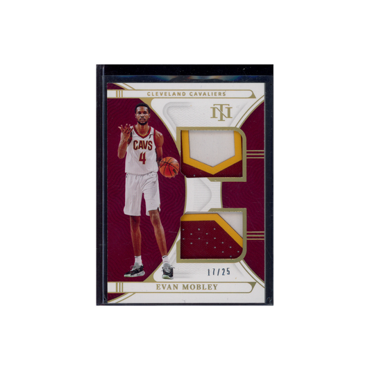 Evan Mobley 2021-22 Panini National Treasures Basketball Rookie Dual Patch /25