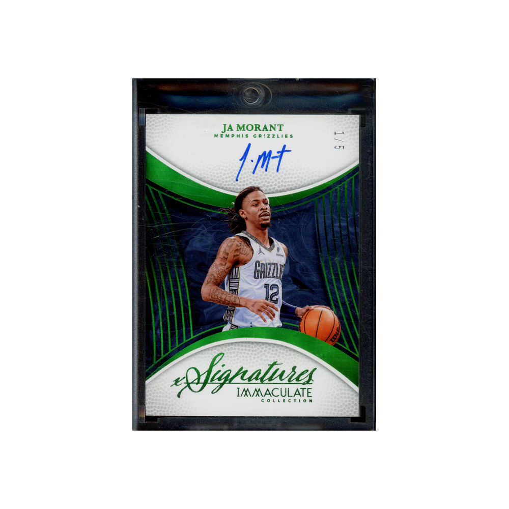 Ja Morant 2024-25 Panini Immaculate Basketball Signatures Auto Green /5