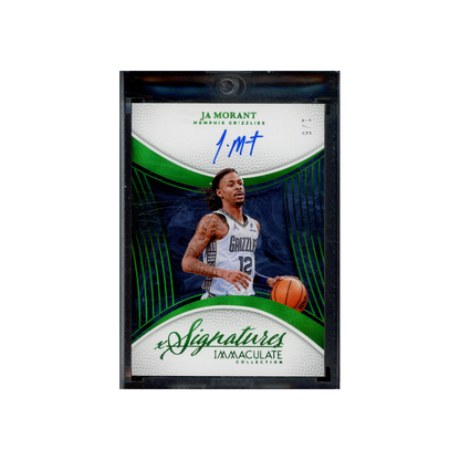 Ja Morant 2024-25 Panini Immaculate Basketball Signatures Auto Green /5