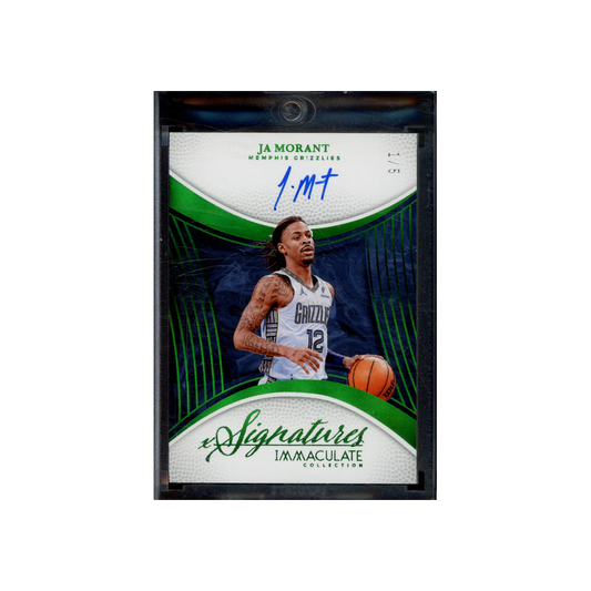 Ja Morant 2024-25 Panini Immaculate Basketball Signatures Auto Green /5